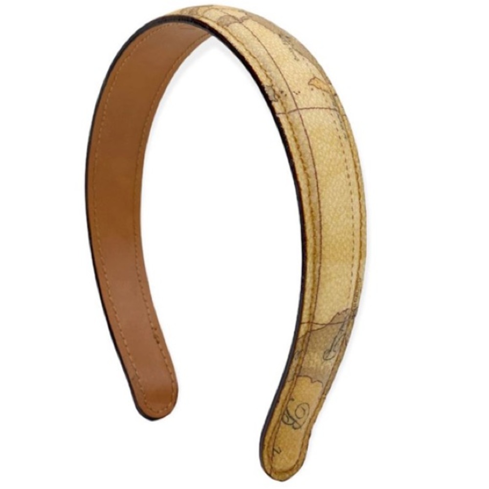 🆕 Alviero Martini Leather Headband in Brown and Tan